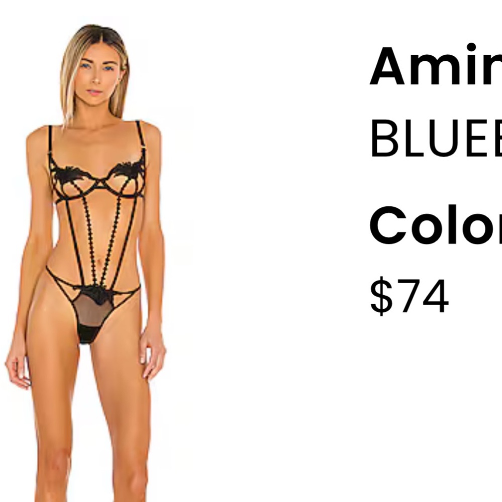 Bluebells Amina Wired Bodysuit in Black